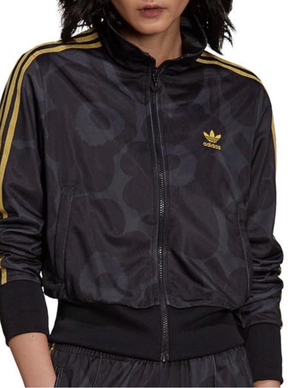 Adidas Originals x Marimekko Black & Gold Firebird Track Jacket